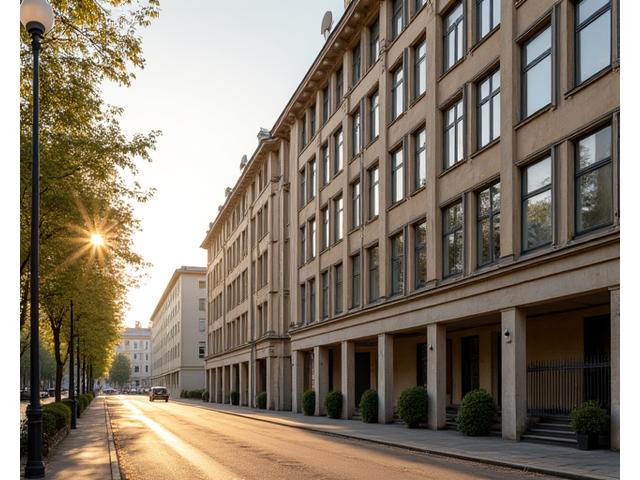 Die Fassade des Gebäudes Fasanenstraße 2847 in Berlin-Charlottenburg, wo der Lichtblick Herzstift seinen Sitz hat. Es ist ein klassisches Berliner Wohn- und Geschäftshaus mit großen Fenstern.